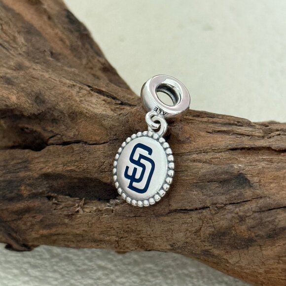 Pandora San Diego Padres S925 Silver Dangle Charm - Picture 3 of 4